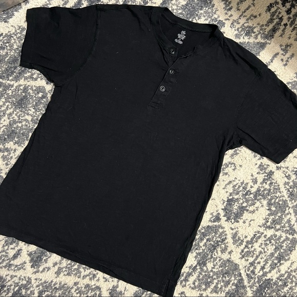 Mens RusticBlue Brand Button T Shirt LG - Picture 1 of 3